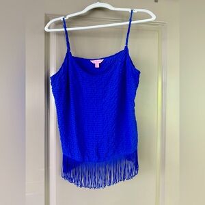 Lilly Pulitzer, cobalt blue fun tank top